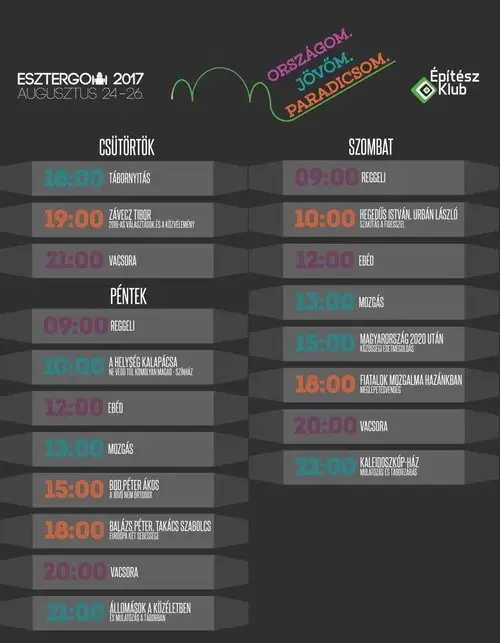 2017-es ÉK Tábor program