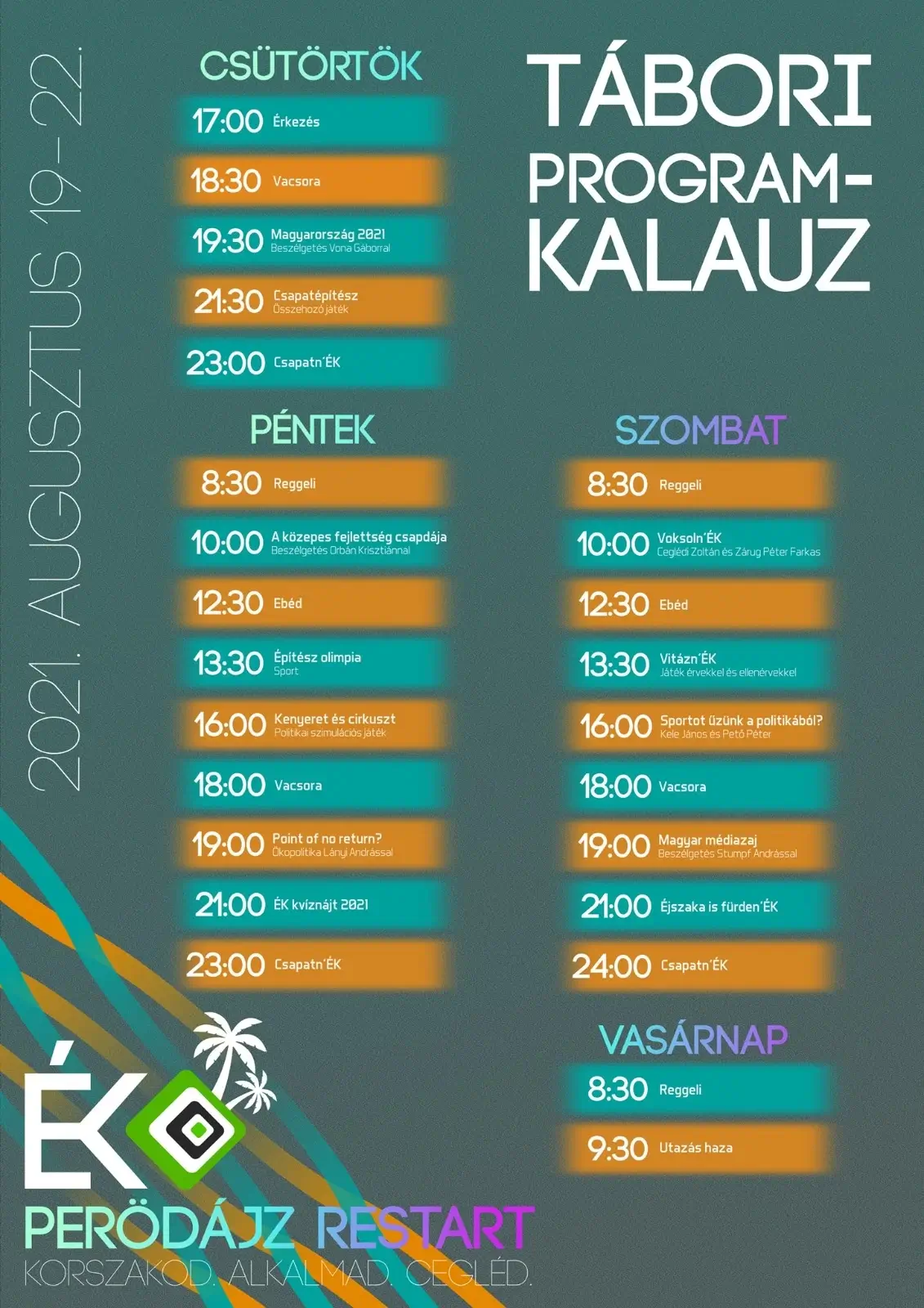 2021-es ÉK Tábor program
